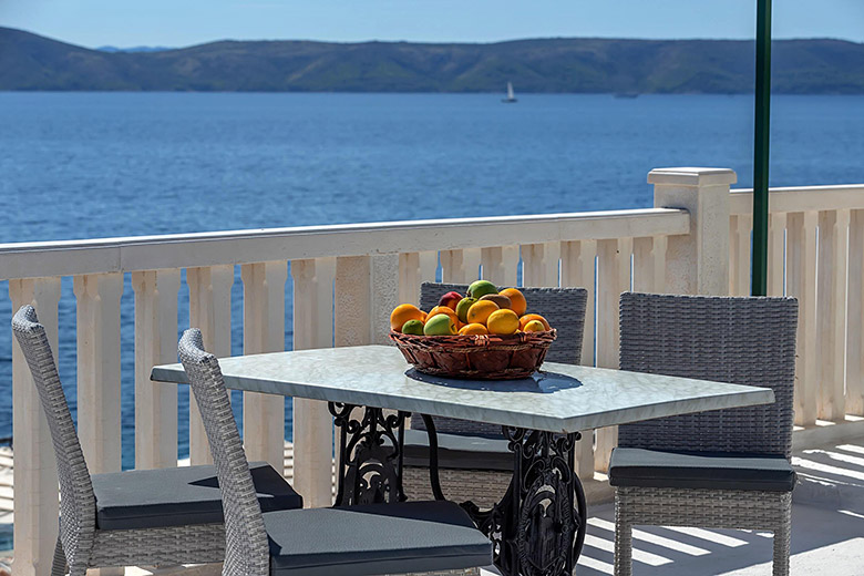 terrace with sea view