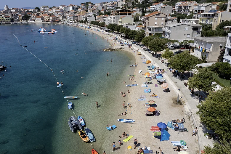 Igrane beach, aerial view