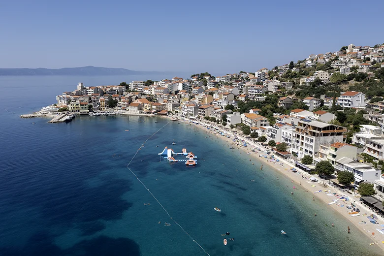 Igrane beach, aerial view