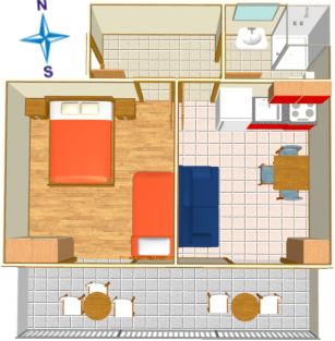 Apartments Bogomir Lulić, Igrane - apartment's plan