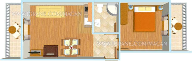 apartment Macan, Igrane - plan