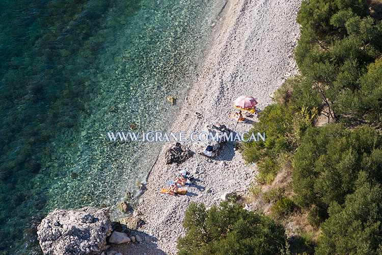 aerial view of Igrane beach