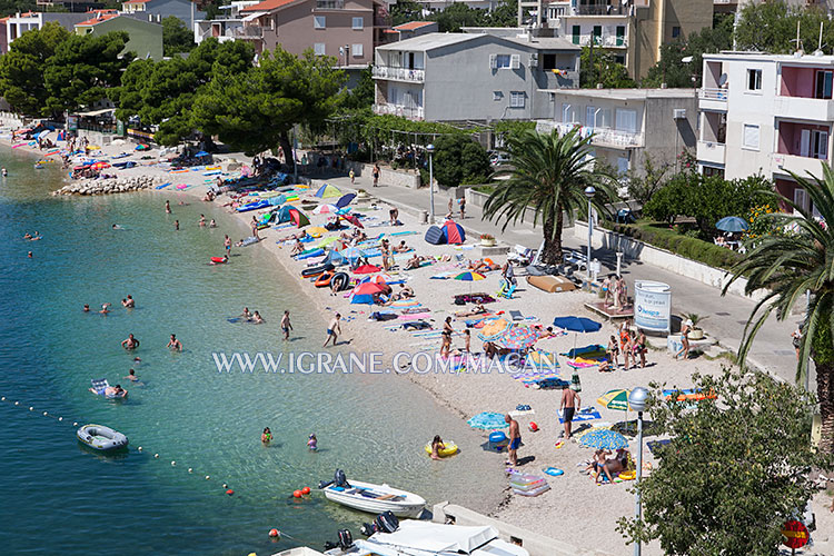 central beach in Grane - summer time