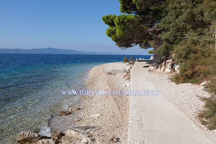 Beach at hotel Punta, Igrane