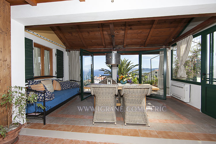 living and dining room with great sea view