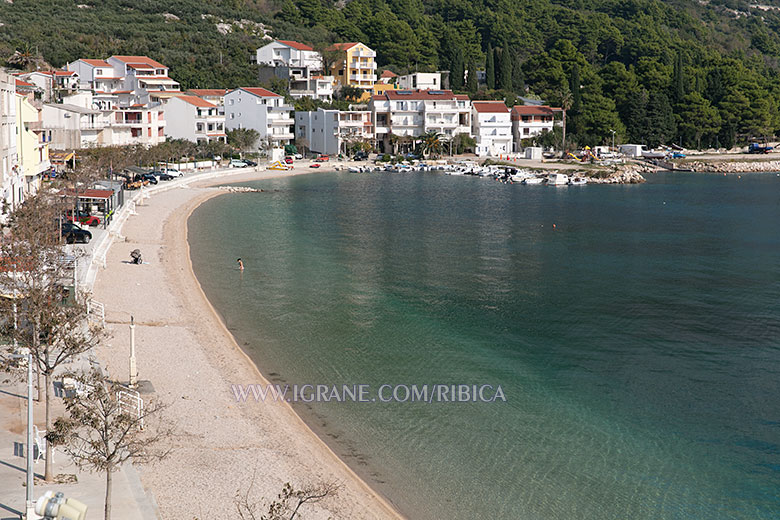 Apartments Ribica, Igrane - balcony with sea view