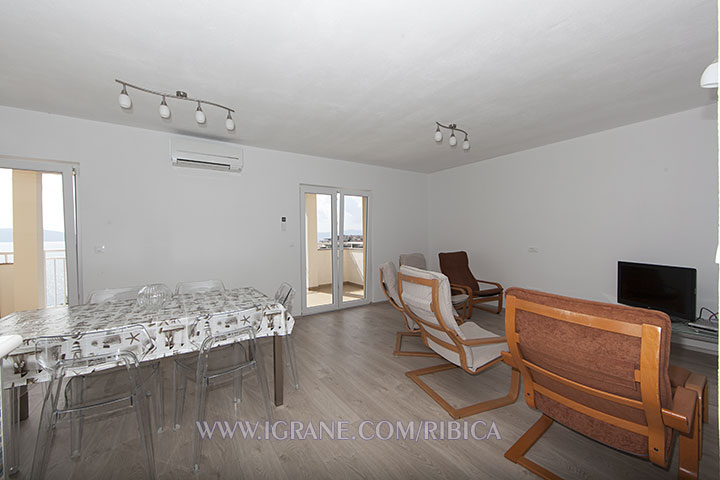 Apartments Ribica, Igrane - living room