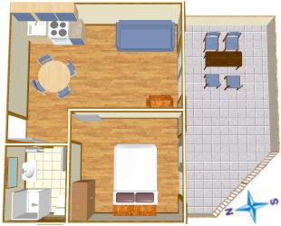 Apartments Ribica, Igrane - plan