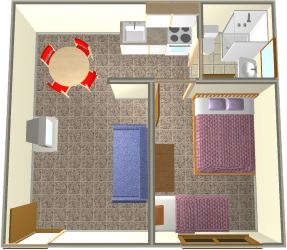 Apartments Ribica, Igrane - plan