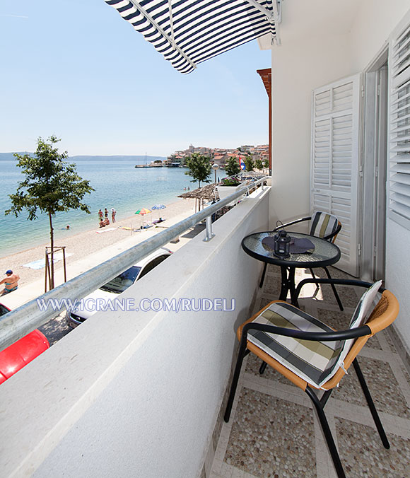 Igrane beach - view from balcony in apartments Rudelj