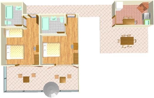 apartments Šimić, Igrane - plan