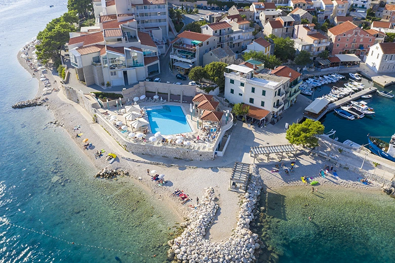 Beach in Igrane, aerial view