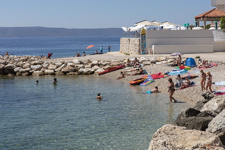 Beach in Igrane in the summer