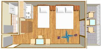 apartments Tončika, Igrane - plan