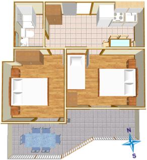 apartments Tončika, Igrane - plan