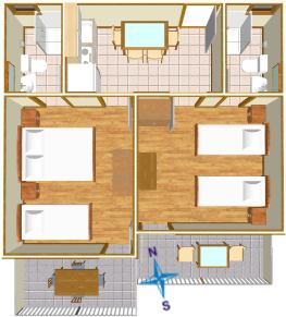 apartments Tončika, Igrane - plan