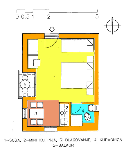 Apartments Trek, Igrane - plan