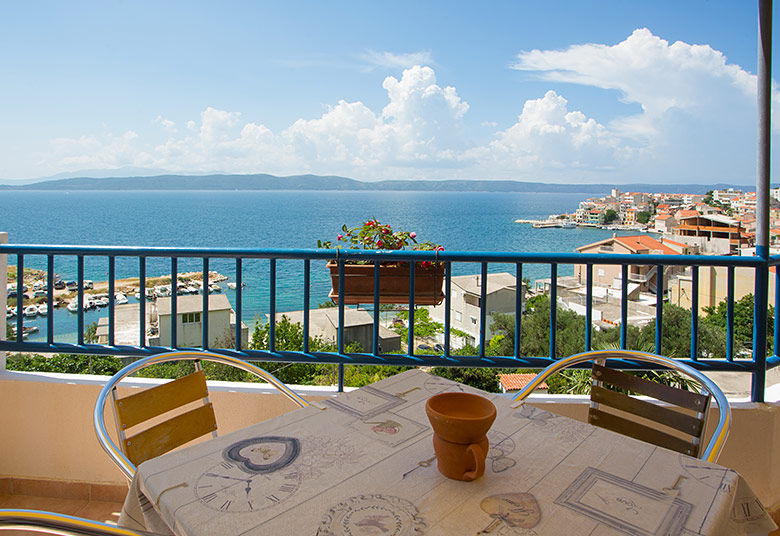 balcony with sea view